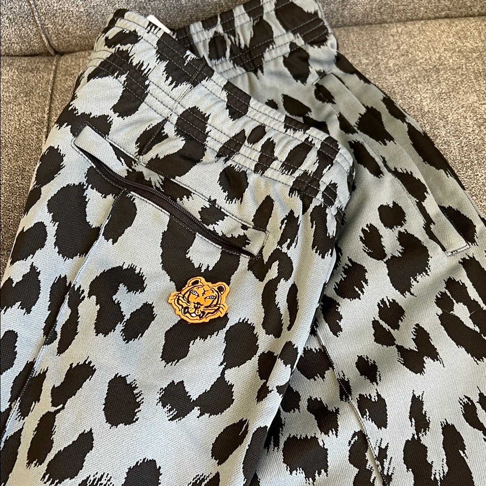 Kenzo Leopard Print Joggers with zipper pockets